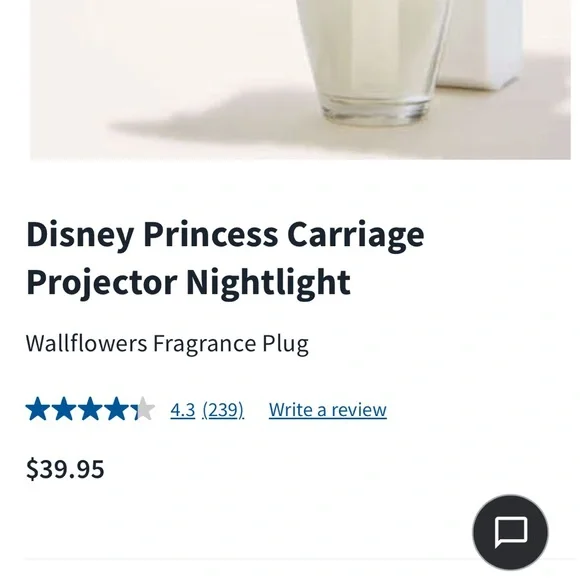 Bath & Body Works Disney Princess Carriage Projector Nightlight Wallflower  Plug - Picture 2 of 2